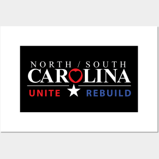 North and South Carolina Hurricane Florence Rebuild and Unite Strong Posters and Art